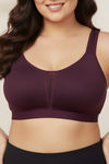 Zivame True Curv Single Layered Non Wired Full Coverage Minimiser Bra - Dark Purple — thumbnail 4